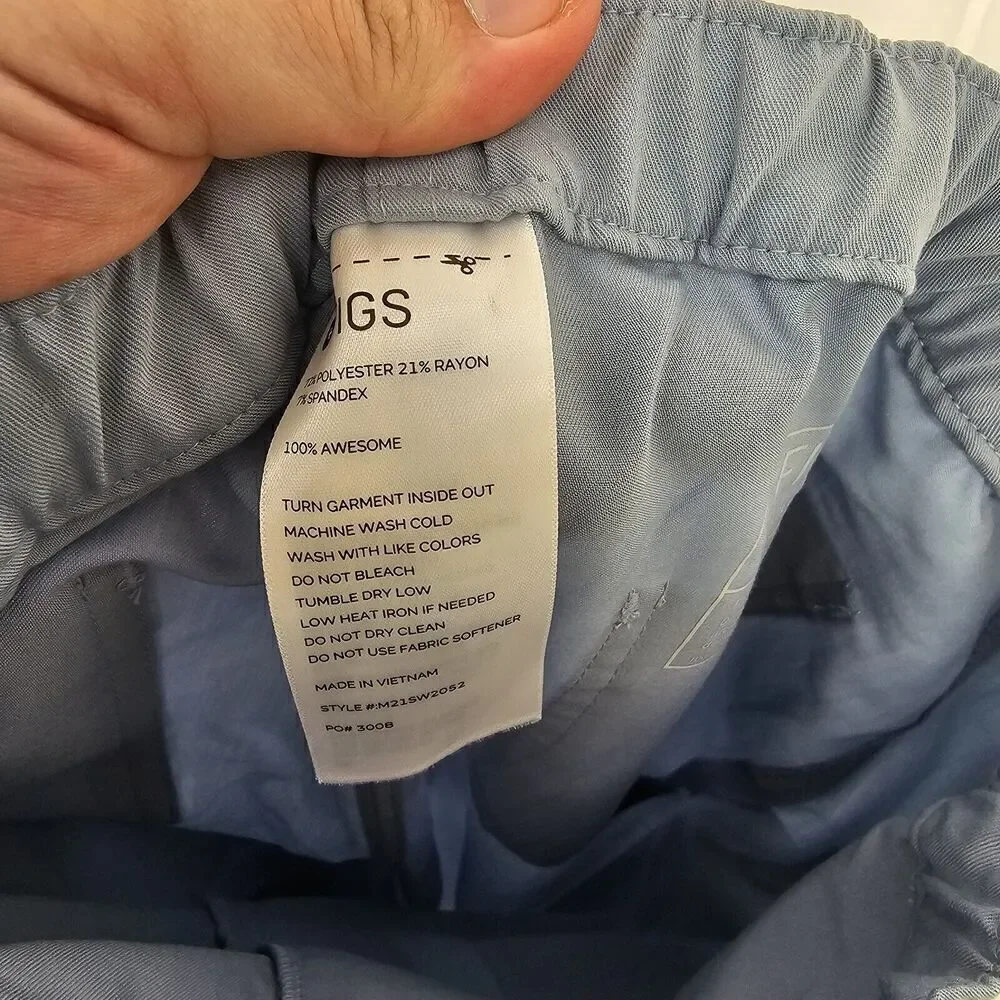 Figs Technical Collection Pisco Basoc Scrub Pants Men's Size XS Light Blue